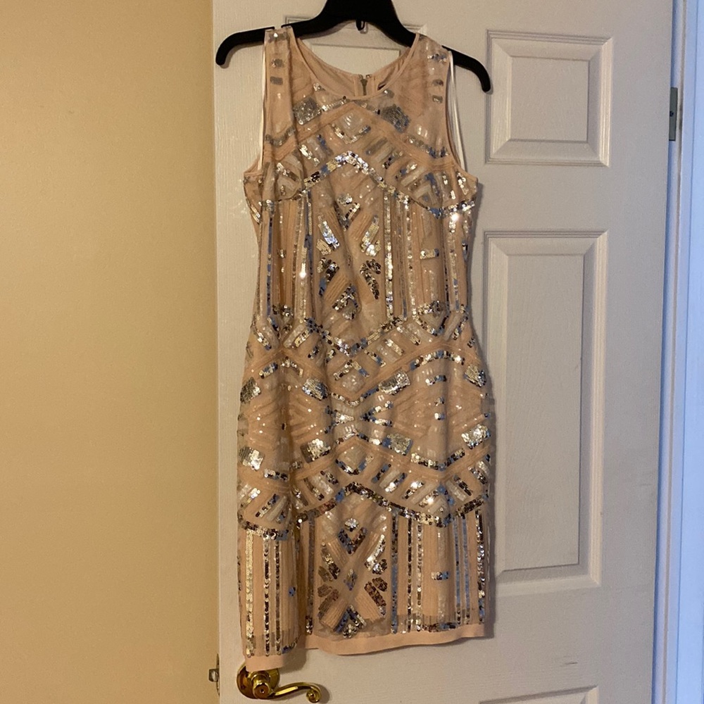 Vince Camuto Blush Sequin Dress
